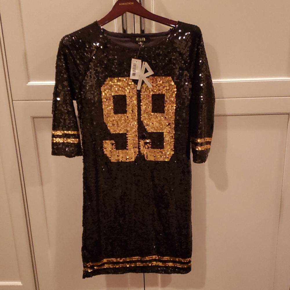 Sequined varsity dress